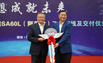 跨上新征程，谱写胜游网电脑版_胜游(中国)航空产业新篇章 ——胜游网电脑版_胜游(中国)科技第99、100架SA60L(阿若拉)飞机正式下线